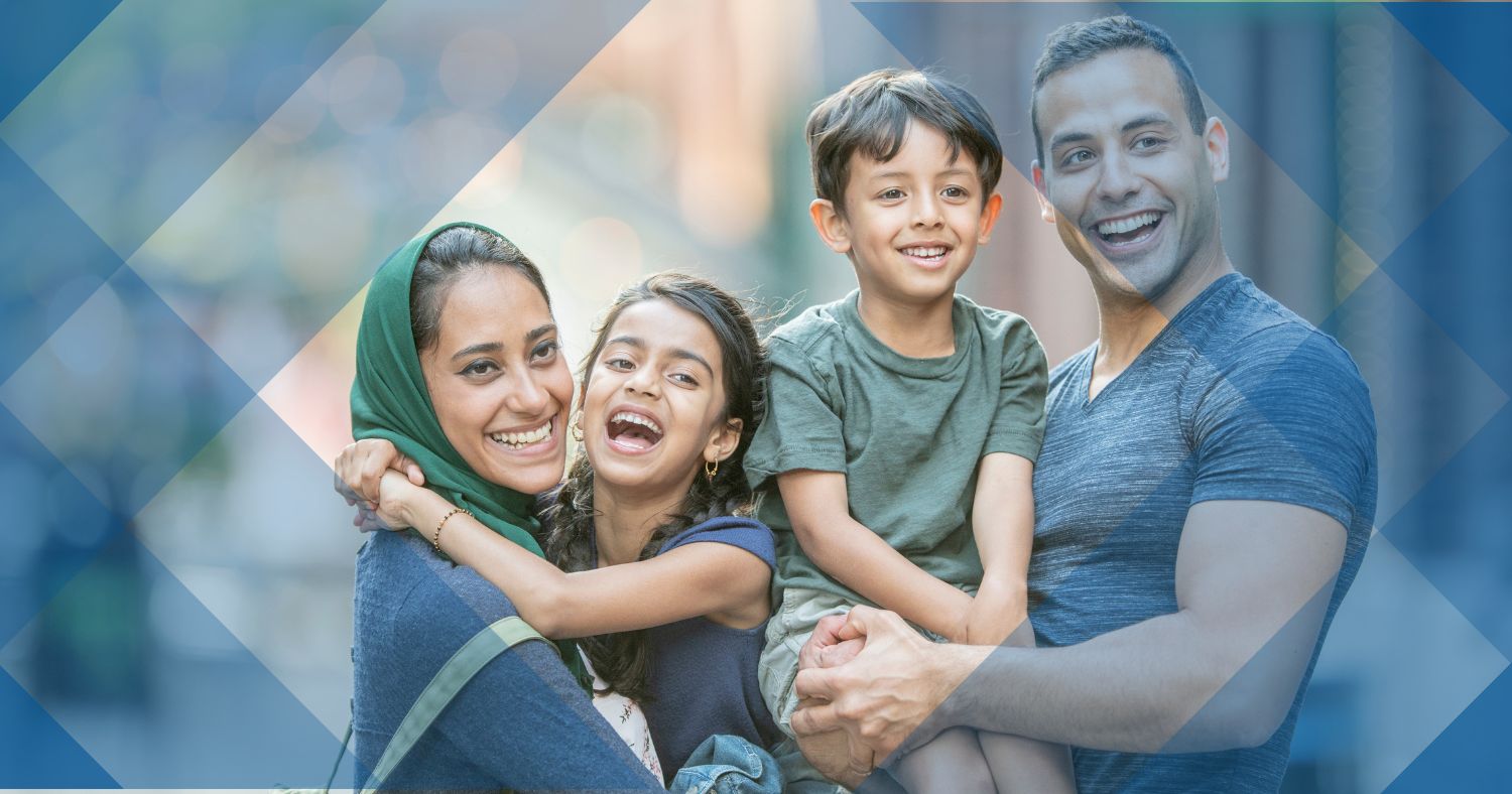 mother and father with their daughter and son