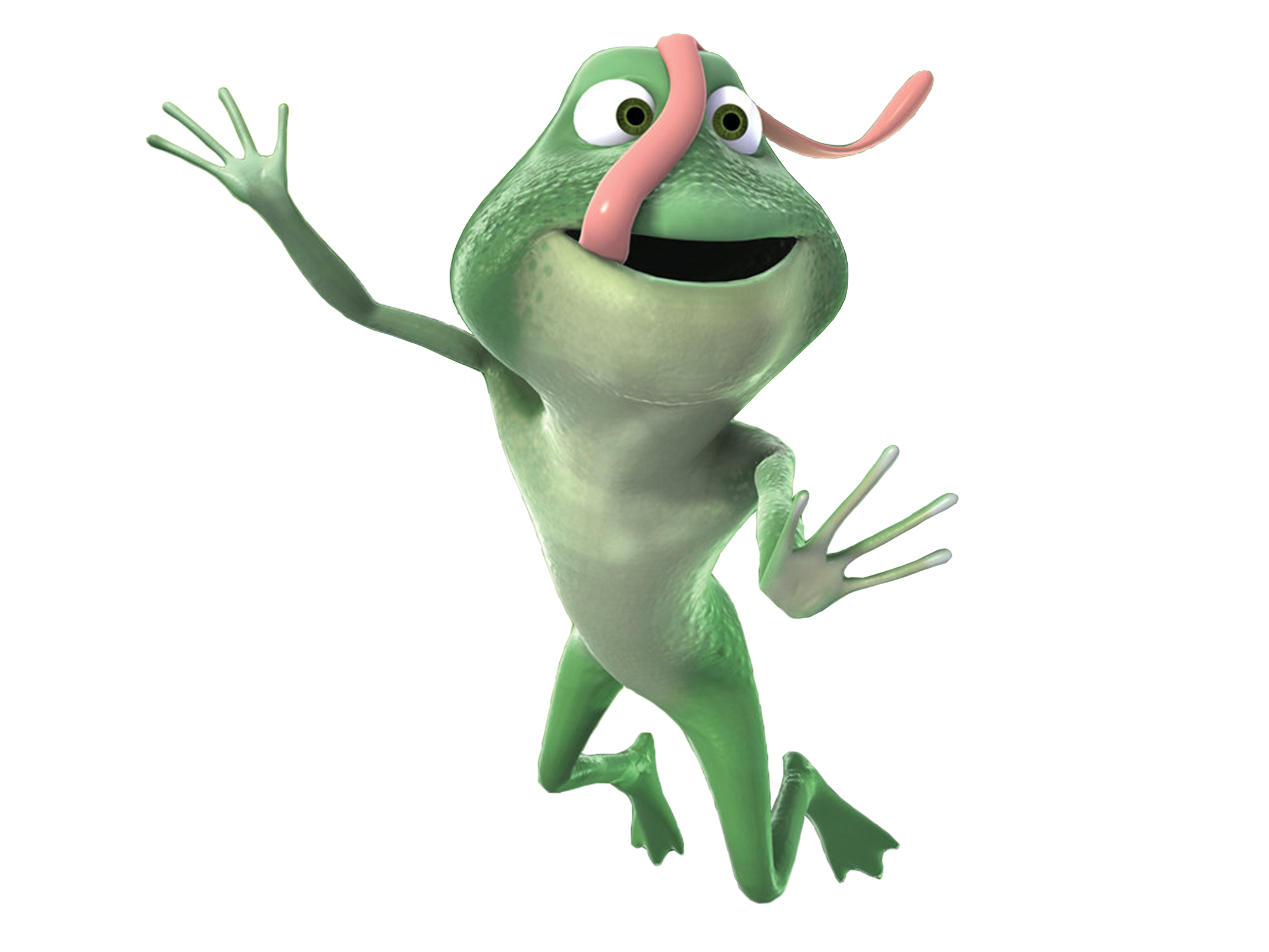 frog with tongue out