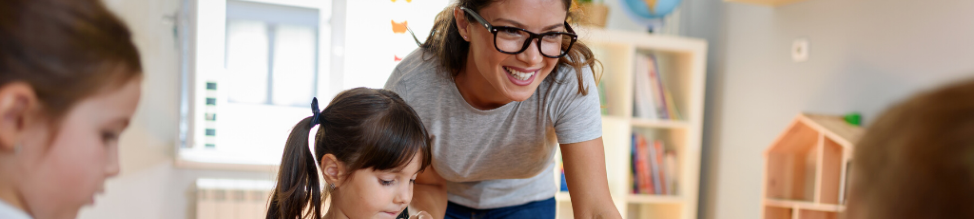 Children in an early learning center