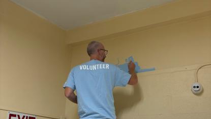 Volunteer at a project site.