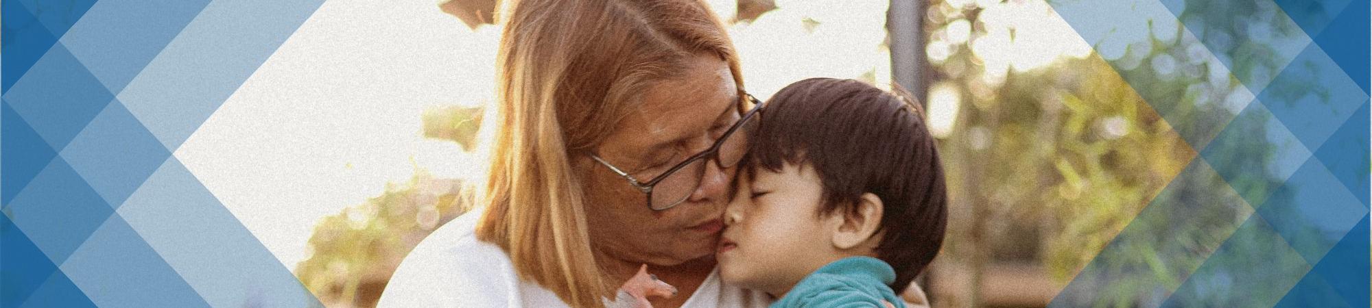 Woman with grandchild in her lap